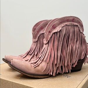 Junk Gypsy Womens Spitfire Fringe Snip Toe Casual Boots, Size 8